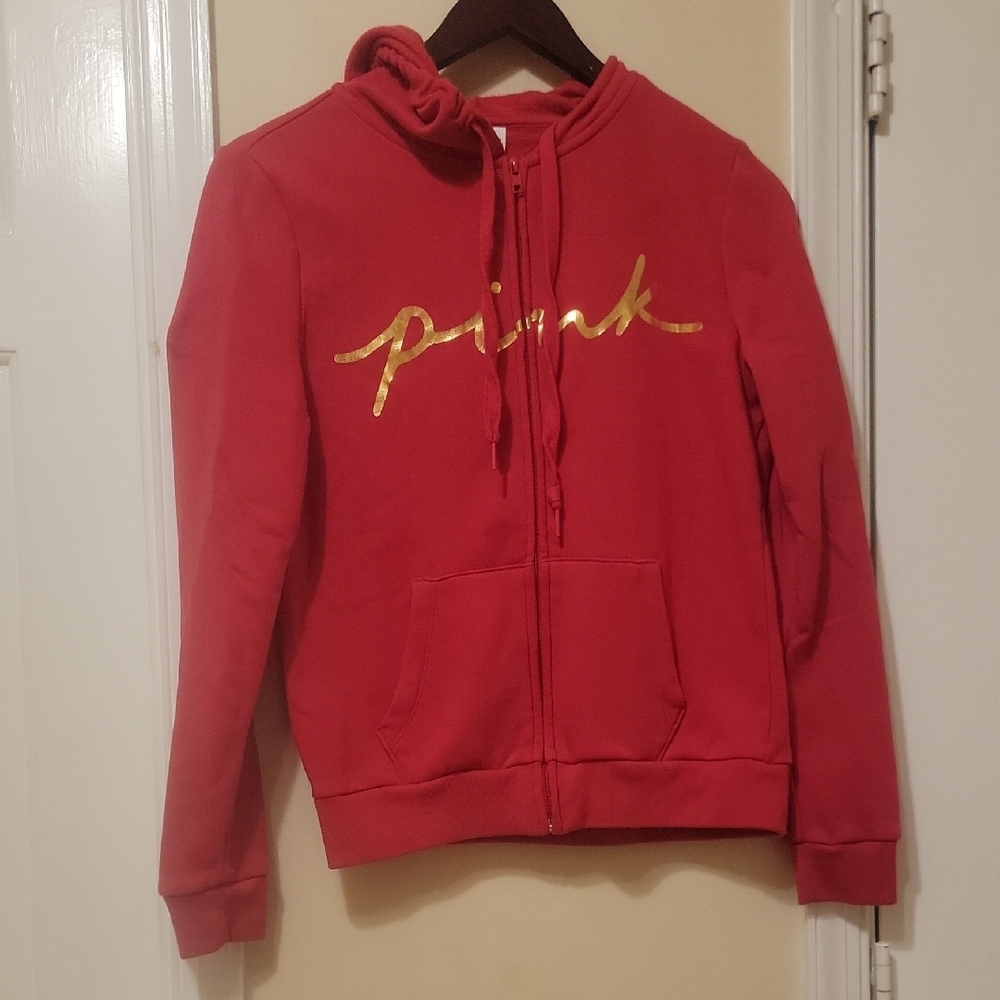 PINK Victoria's Secret Vibrant Red Hoodie